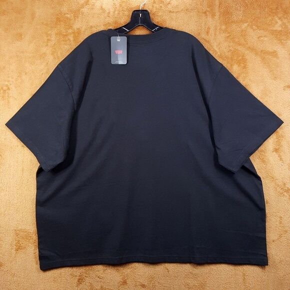 LEVI'S Shirt Mens XXL Black Pullover Crew Pocket Logo Short Sleeve T-Shirt Tee - Picture 4 of 8
